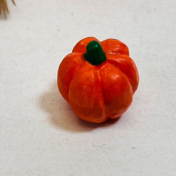 Dollhouse Miniatures Fall Decoration Pumpkin Glass Femo Harvest Broom as is - Picture 5 of 9